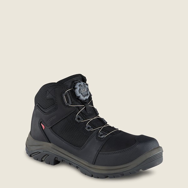 Red Wing Hiking Bot Erkek - Trades - 5-Inch Waterproof Safety Toe - Siyah/Gri - 38PUQMDVH